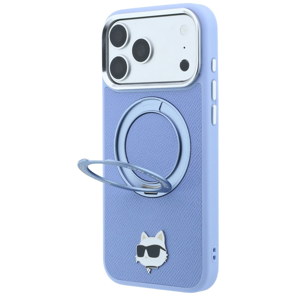 Husa de protectie Karl Lagerfeld Saffiano compatibil cu iPhone 18 Pro / iPhone 17 Pro, Albastru