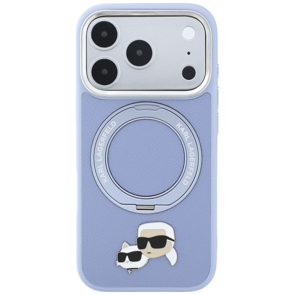 Husa de protectie Karl Lagerfeld Saffiano compatibil cu iPhone 18 Pro / iPhone 17 Pro, Albastru