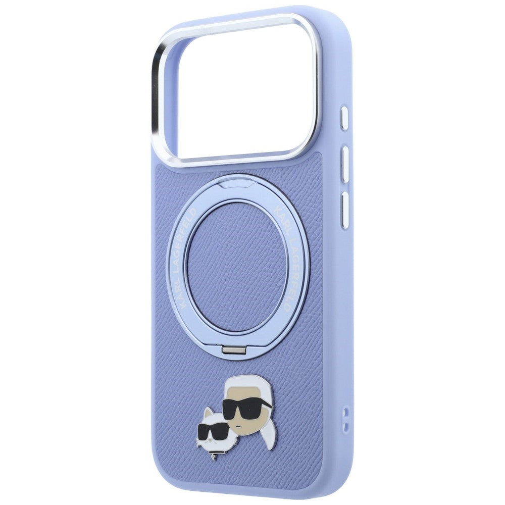 Husa de protectie Karl Lagerfeld Saffiano compatibil cu iPhone 17 Pro Max / iPhone 18 Pro Max, Albastru
