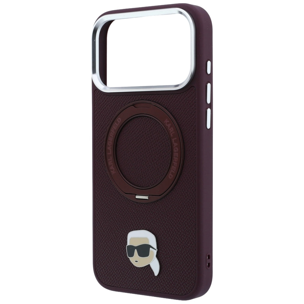 Husa de protectie Karl Lagerfeld Saffiano compatibil cu iPhone 18 Pro / iPhone 17 Pro, Bordo