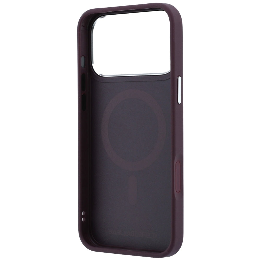 Husa de protectie Karl Lagerfeld Saffiano compatibil cu iPhone 18 Pro / iPhone 17 Pro, Bordo