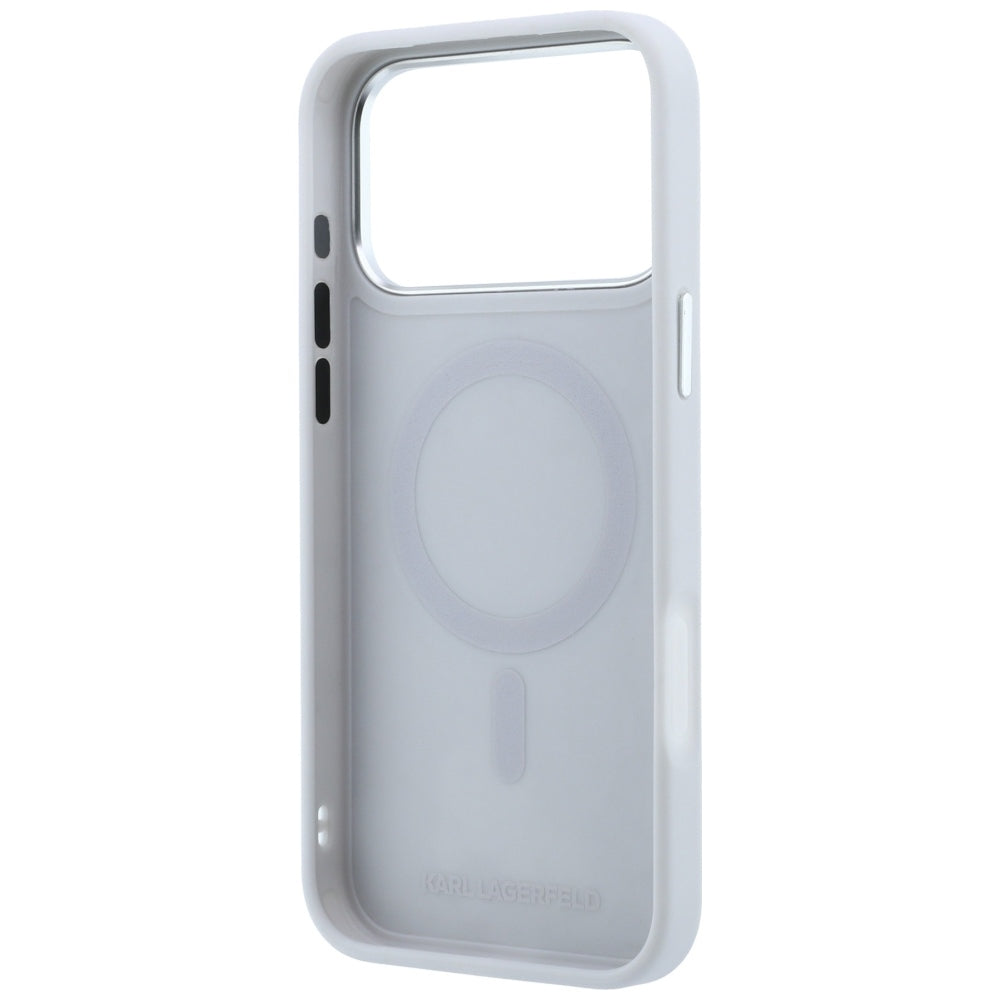 Husa de protectie Karl Lagerfeld Saffiano compatibil cu iPhone 18 Pro / iPhone 17 Pro, Gri