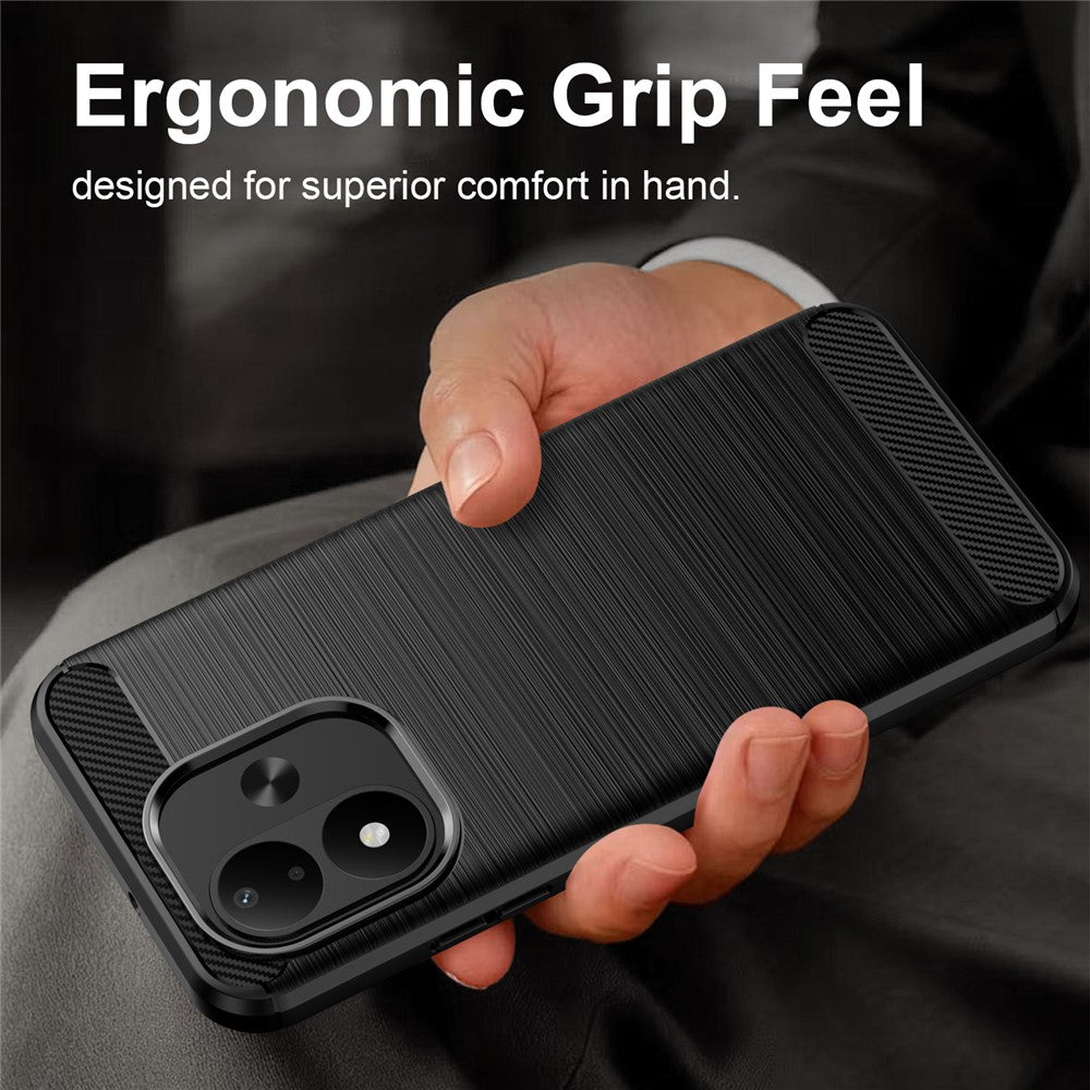 Husa de protectie Techsuit Carbon Silicone compatibil cu Xiaomi Redmi Note 17 4G / Redmi Note 17 5G, Negru