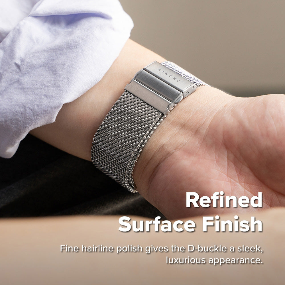 Curea smartwatch Ringke Metal One Mesh compatibil cu Apple Watch 1 / 2 / 3, Argintiu