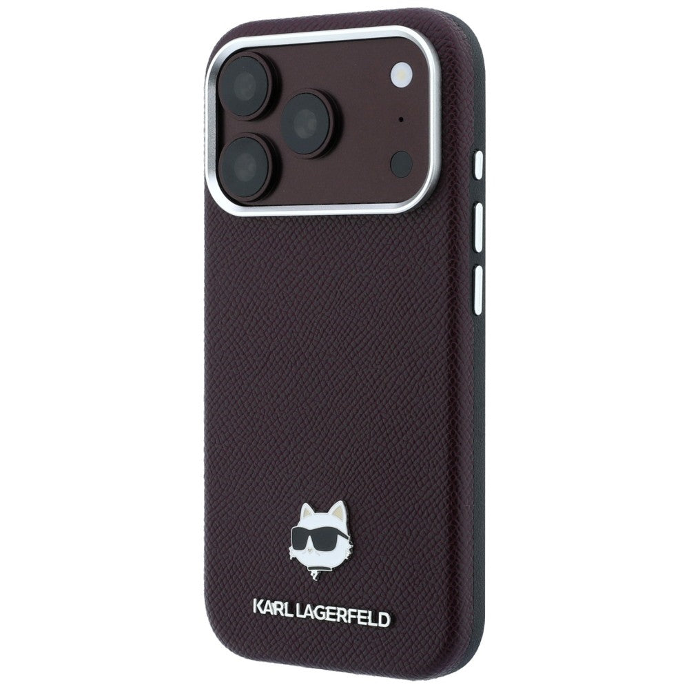 Husa de protectie Karl Lagerfeld compatibil cu iPhone 17 Pro Max / iPhone 18 Pro Max, Bordo