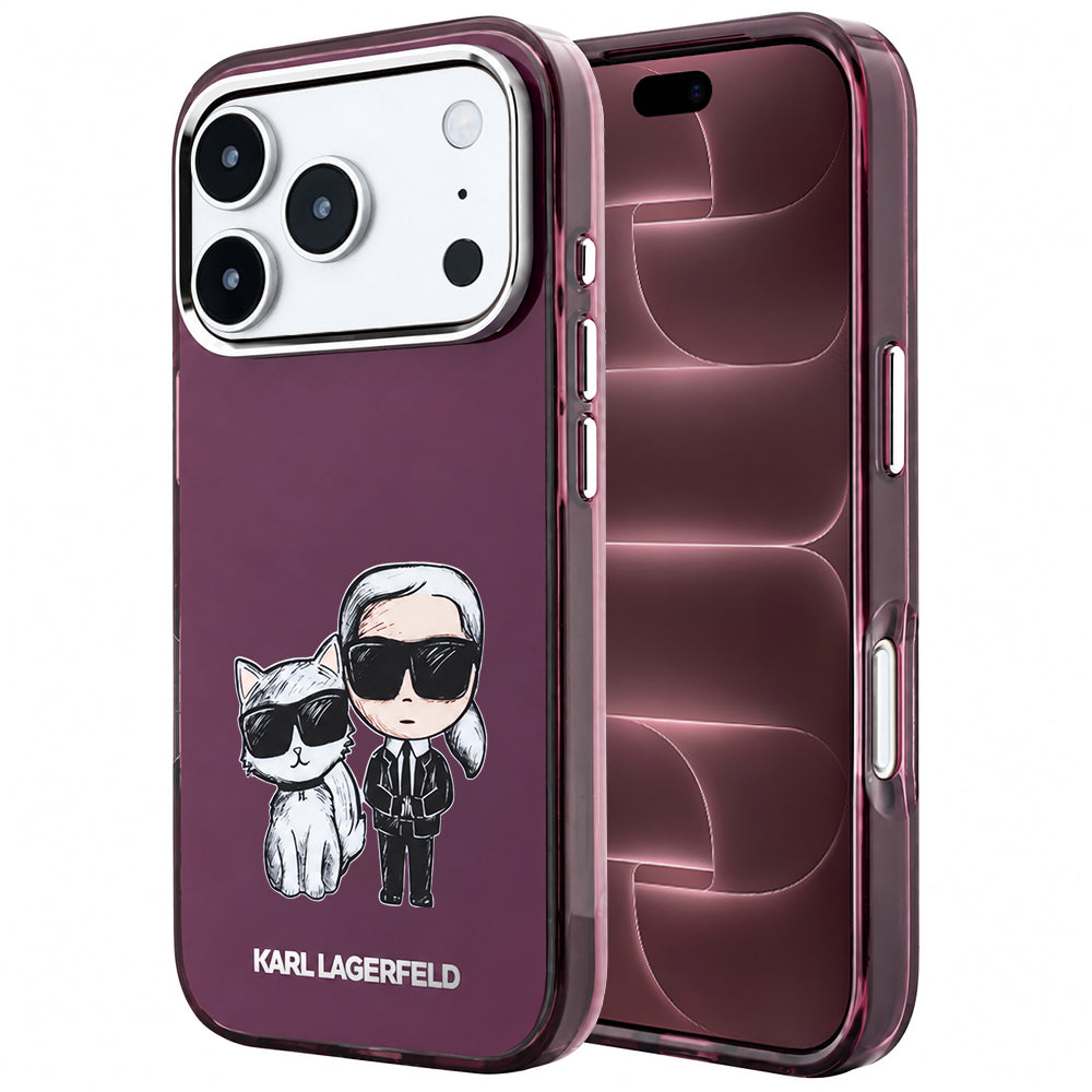 Husa de protectie Karl Lagerfeld compatibil cu iPhone 17 Pro Max / iPhone 18 Pro Max, Bordo