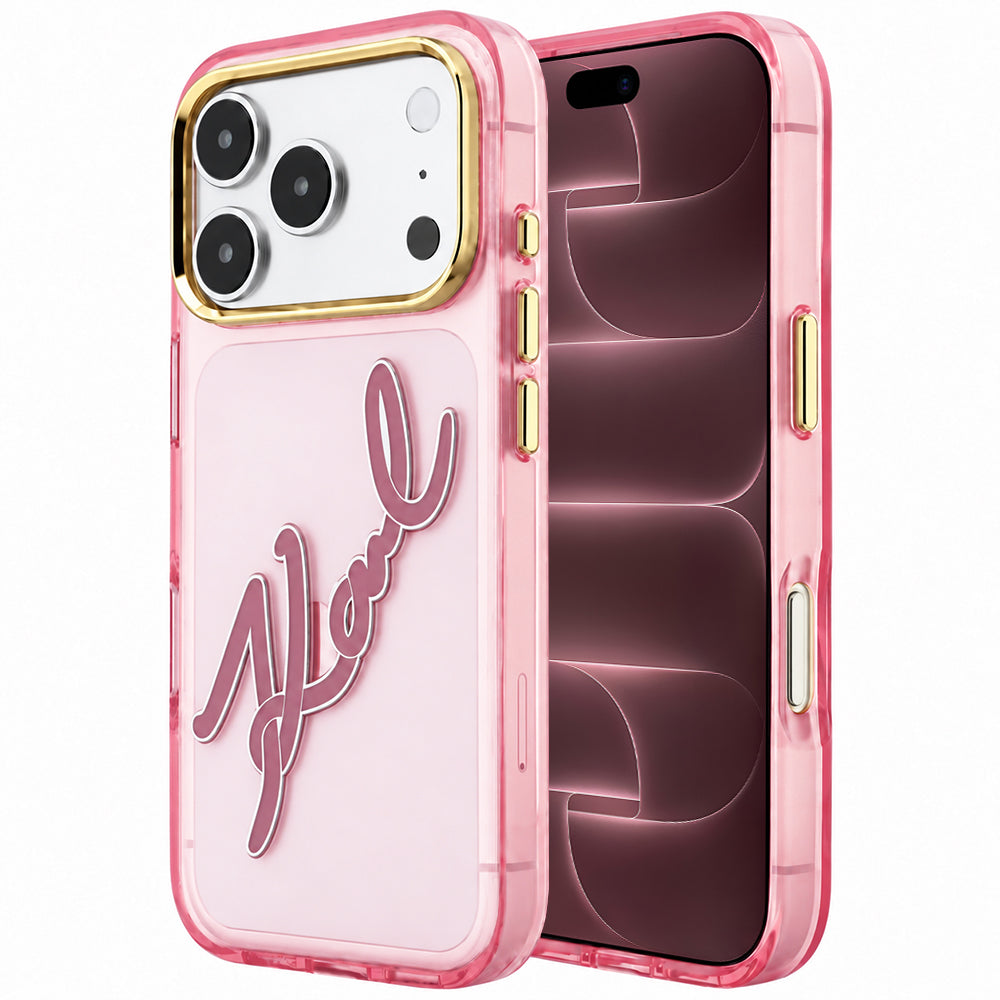 Husa de protectie Karl Lagerfeld compatibil cu iPhone 18 Pro Max / iPhone 17 Pro Max, Roz