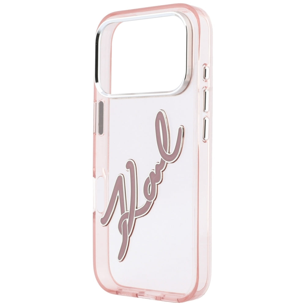 Husa de protectie Karl Lagerfeld compatibil cu iPhone 18 Pro Max / iPhone 17 Pro Max, Roz
