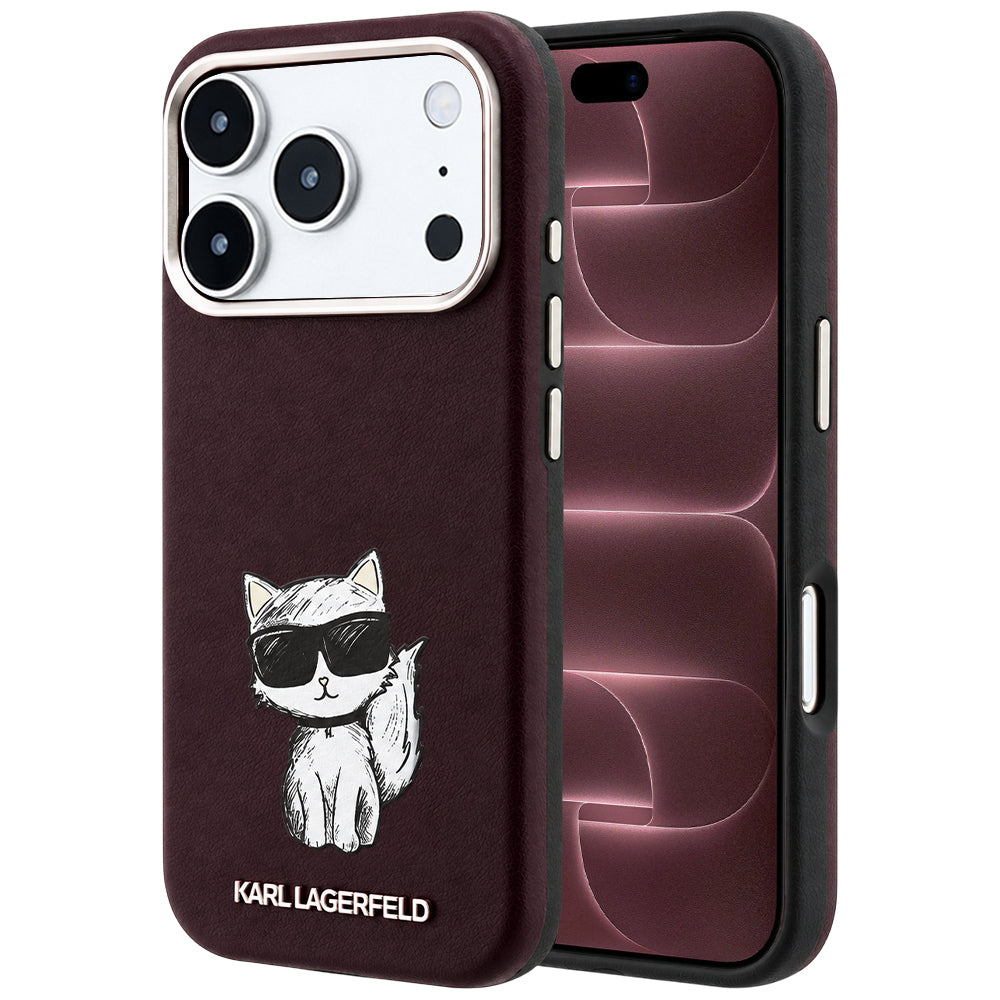 Husa de protectie Karl Lagerfeld compatibil cu iPhone 18 Pro Max / iPhone 17 Pro Max, Bordo