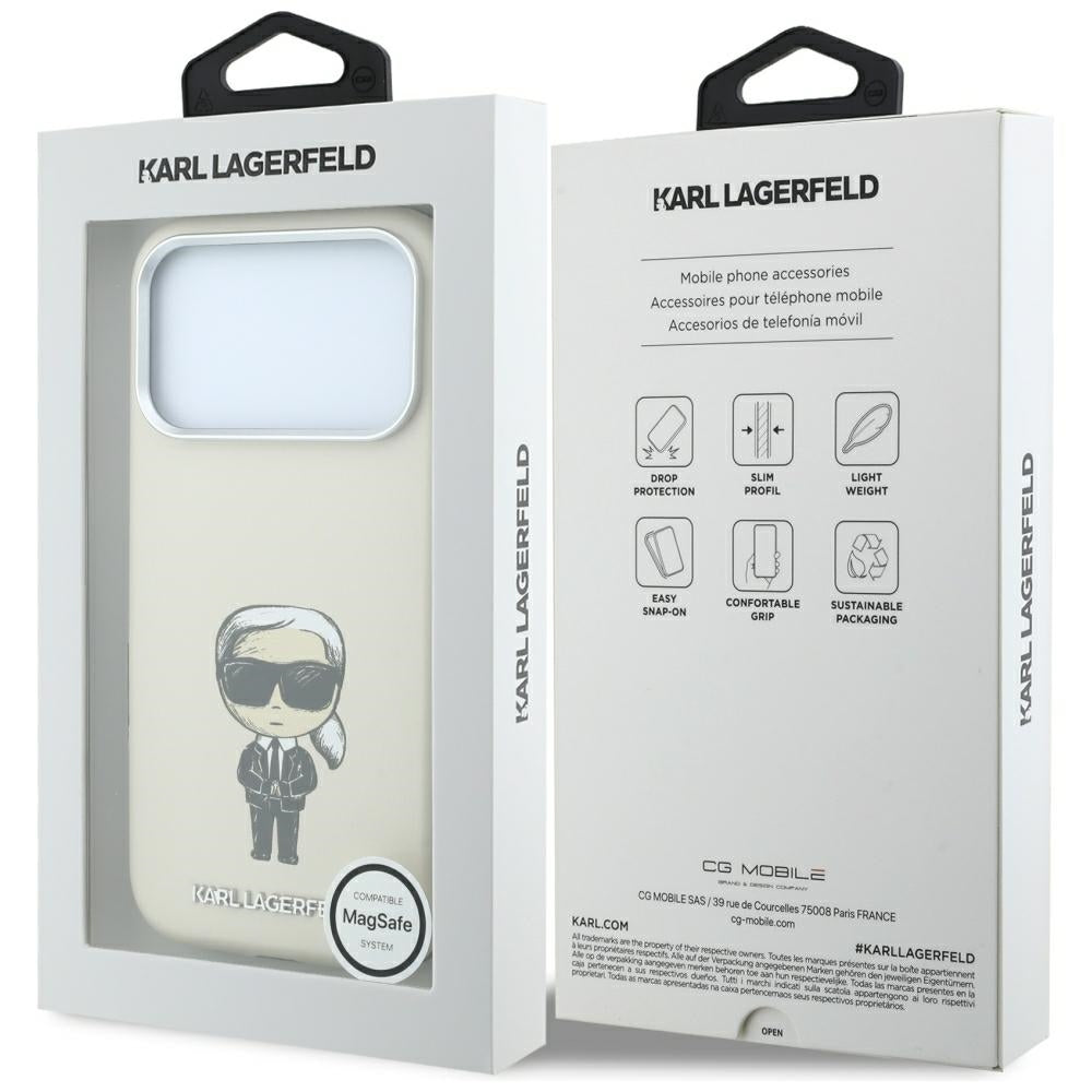 Husa de protectie Karl Lagerfeld compatibil cu iPhone 18 Pro Max / iPhone 17 Pro Max, Bej