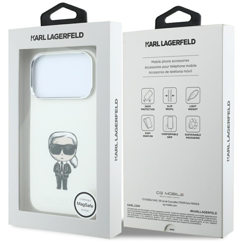 Husa de protectie Karl Lagerfeld compatibil cu iPhone 17 Pro Max / iPhone 18 Pro Max, Bej