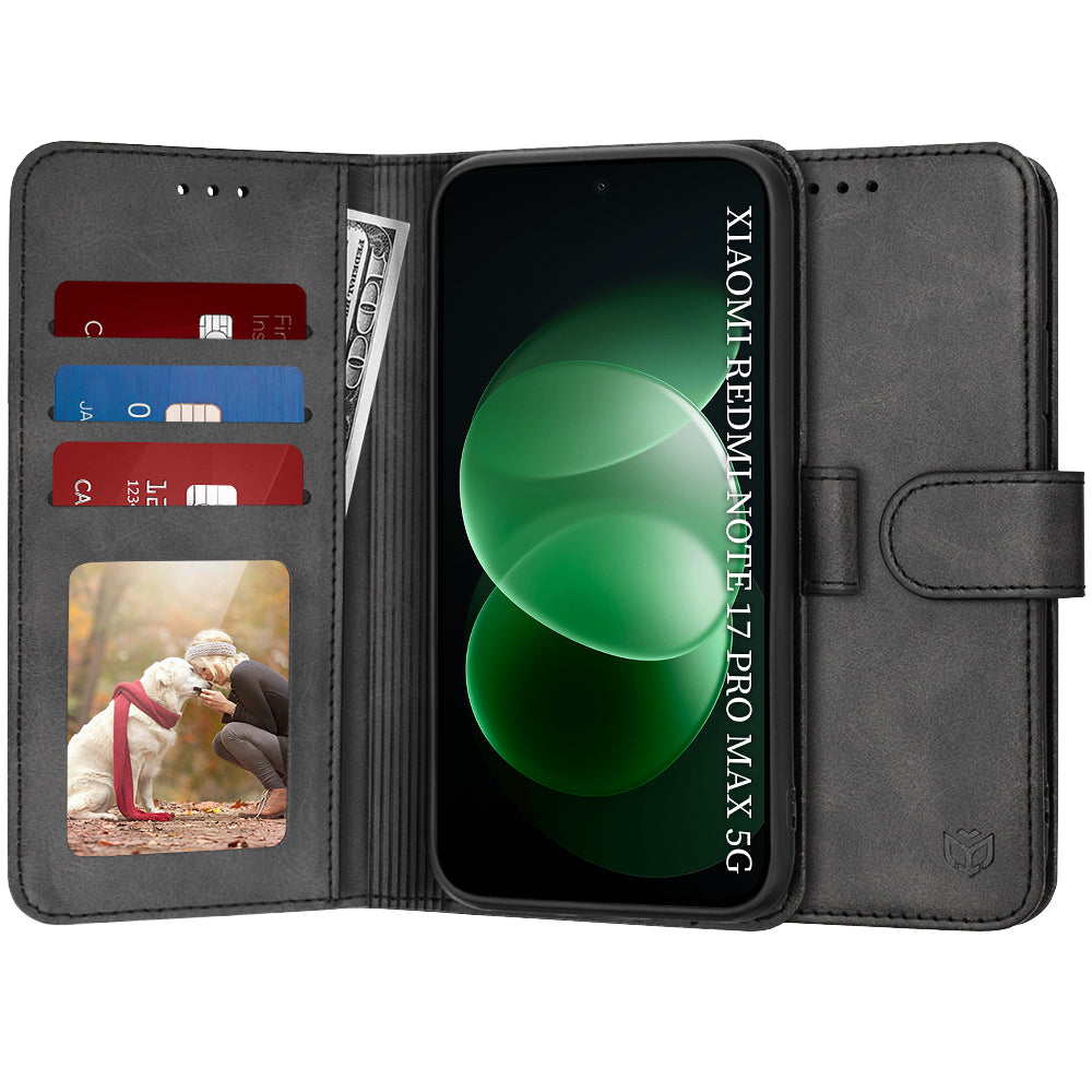 Husa de protectie Techsuit Diary Book compatibil cu Xiaomi Redmi Note 17 Pro Max, Negru