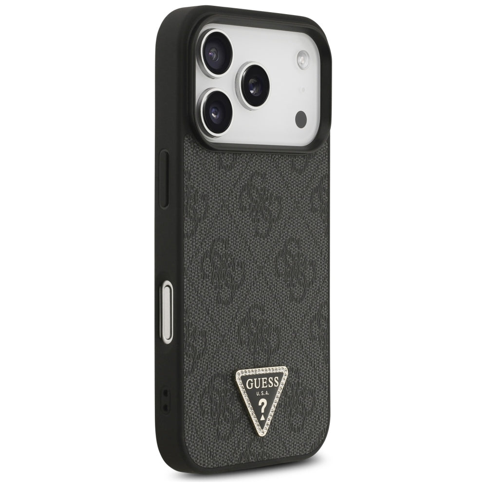 Husa de protectie Guess Leather 4G compatibil cu iPhone 18 Pro / iPhone 17 Pro, Negru