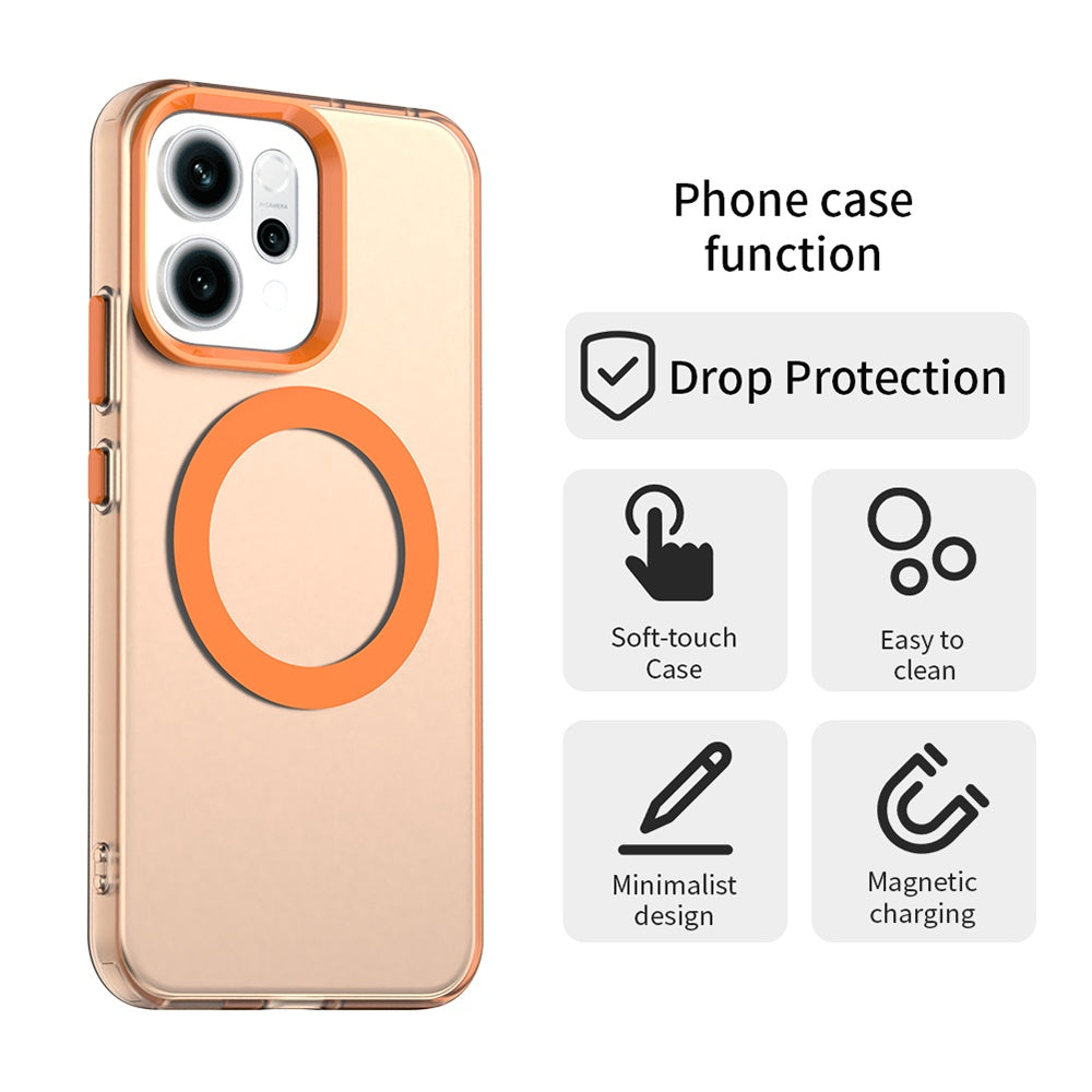 Husa de protectie Techsuit CandyCase MagSafe compatibil cu Oppo Reno16 F / Reno16 FS, Portocaliu