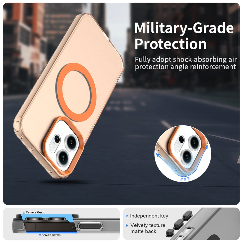 Husa de protectie Techsuit CandyCase MagSafe compatibil cu Oppo Reno16 F / Reno16 FS, Portocaliu