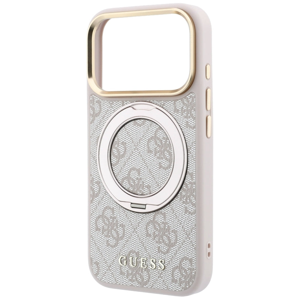 Husa de protectie Guess Ring Stand 360 compatibil cu iPhone 18 Pro / iPhone 17 Pro, Roz