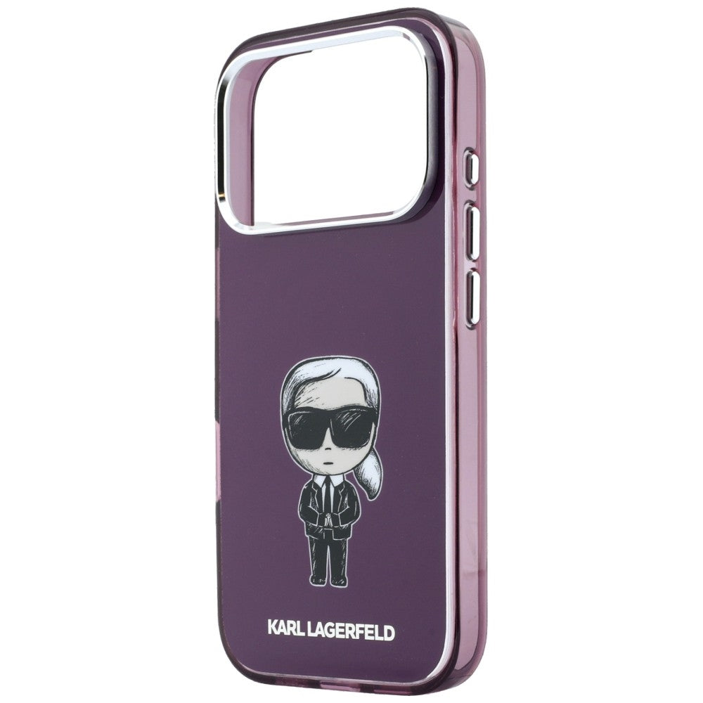 Husa de protectie Karl Lagerfeld IML Ikonik compatibil cu iPhone 17 Pro Max / iPhone 18 Pro Max, Bordo