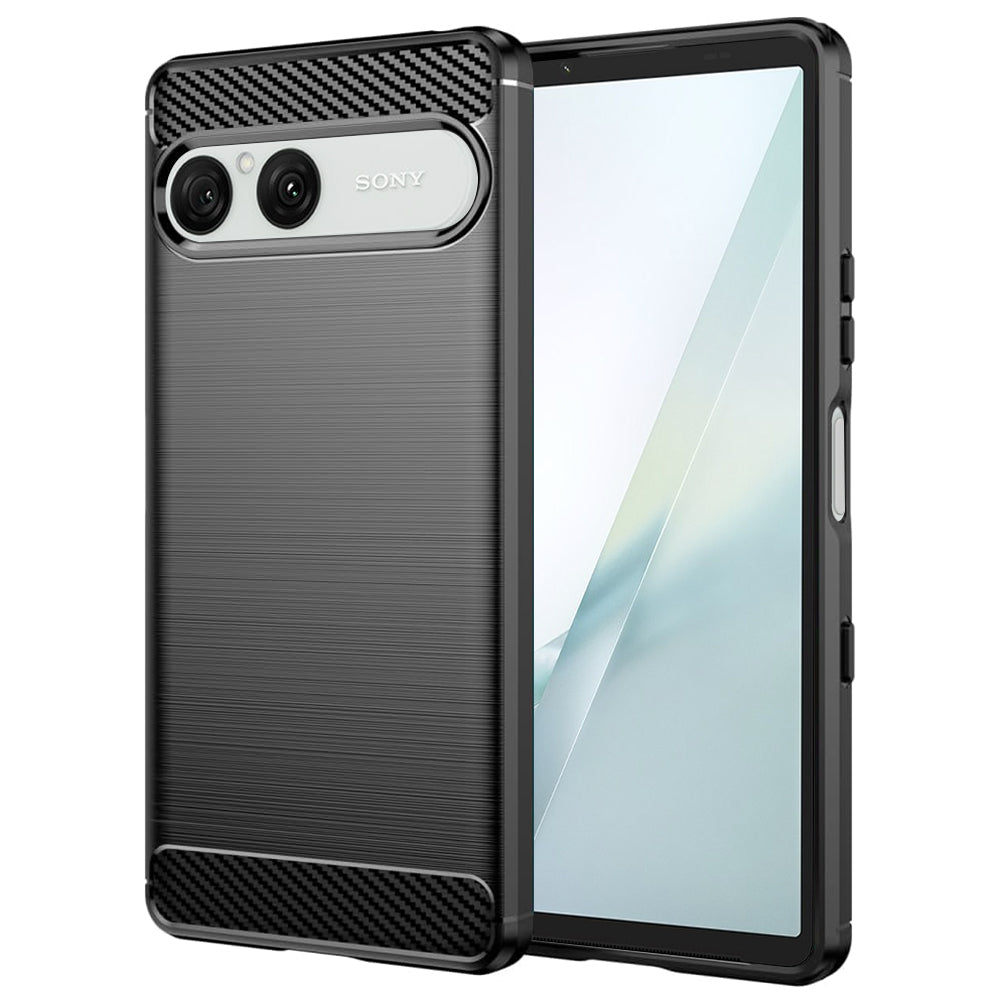 Husa de protectie Techsuit Carbon Silicone compatibil cu Sony Xperia 10 VIII, Negru