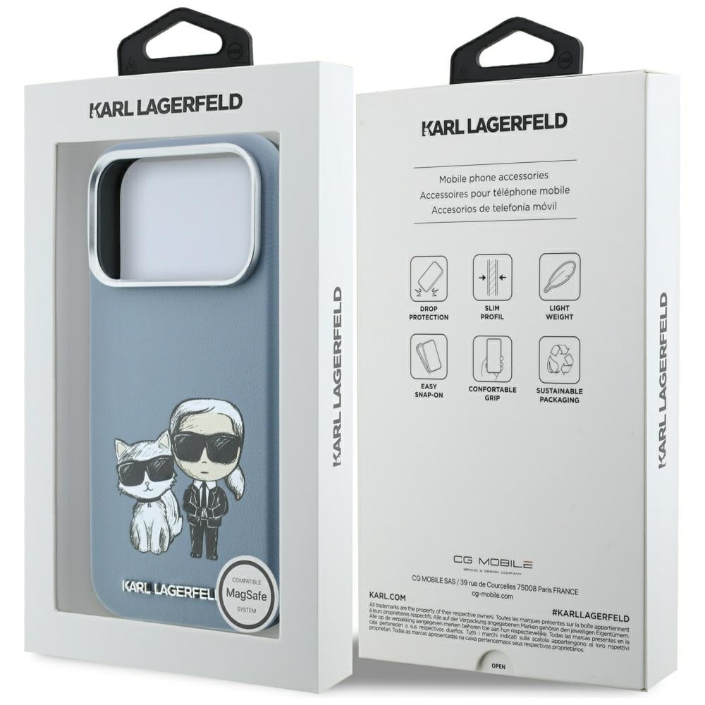 Husa de protectie Karl Lagerfeld compatibil cu iPhone 18 Pro / iPhone 17 Pro, Albastru