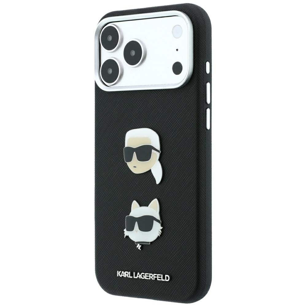 Husa de protectie Karl Lagerfeld Saffiano compatibil cu iPhone 17 Pro Max / iPhone 18 Pro Max, Negru