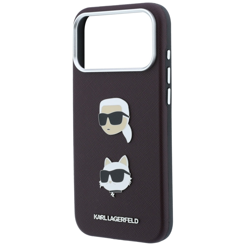 Husa de protectie Karl Lagerfeld Saffiano compatibil cu iPhone 18 Pro Max / iPhone 17 Pro Max, Bordo