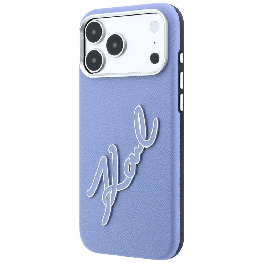 Husa de protectie Karl Lagerfeld compatibil cu iPhone 17 Pro / iPhone 18 Pro, Albastru