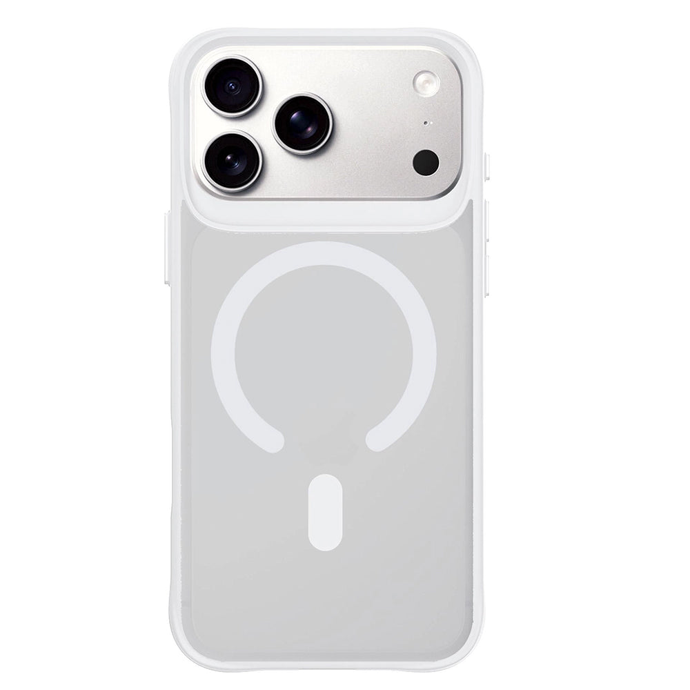 Husa de protectie 3mk Smoke MagCase compatibil cu iPhone 17 Pro / iPhone 18 Pro, Alb