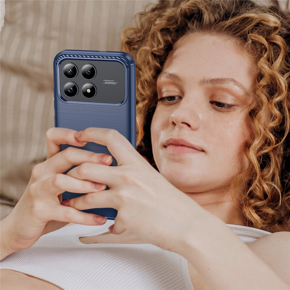 Husa de protectie Techsuit Carbon Silicone compatibil cu Xiaomi Poco F9 Pro, Albastru