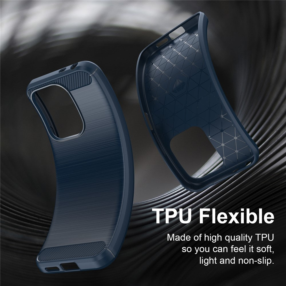 Husa de protectie Techsuit Carbon Silicone compatibil cu Xiaomi Redmi 17 4G / Redmi 17 5G, Albastru