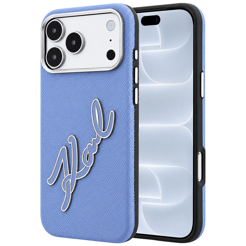 Husa de protectie Karl Lagerfeld compatibil cu iPhone 17 Pro / iPhone 18 Pro, Albastru