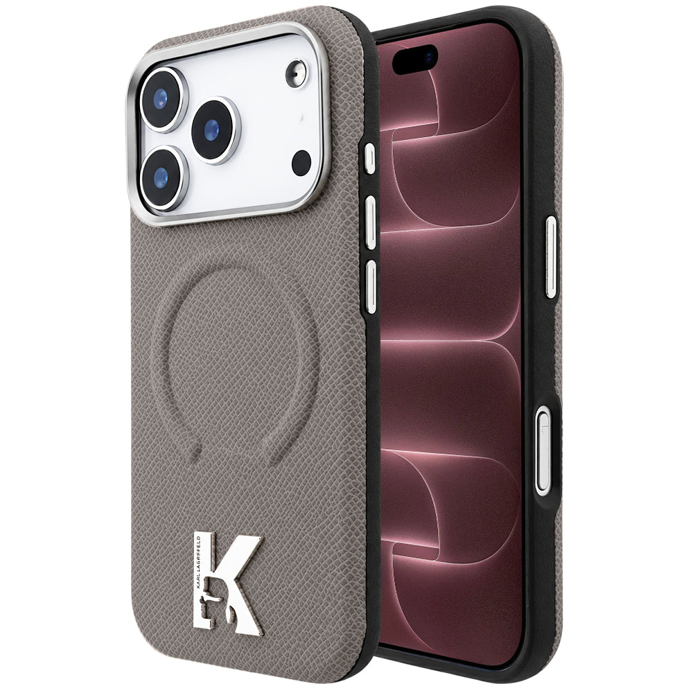 Husa de protectie Karl Lagerfeld compatibil cu iPhone 17 Pro Max / iPhone 18 Pro Max, Bej