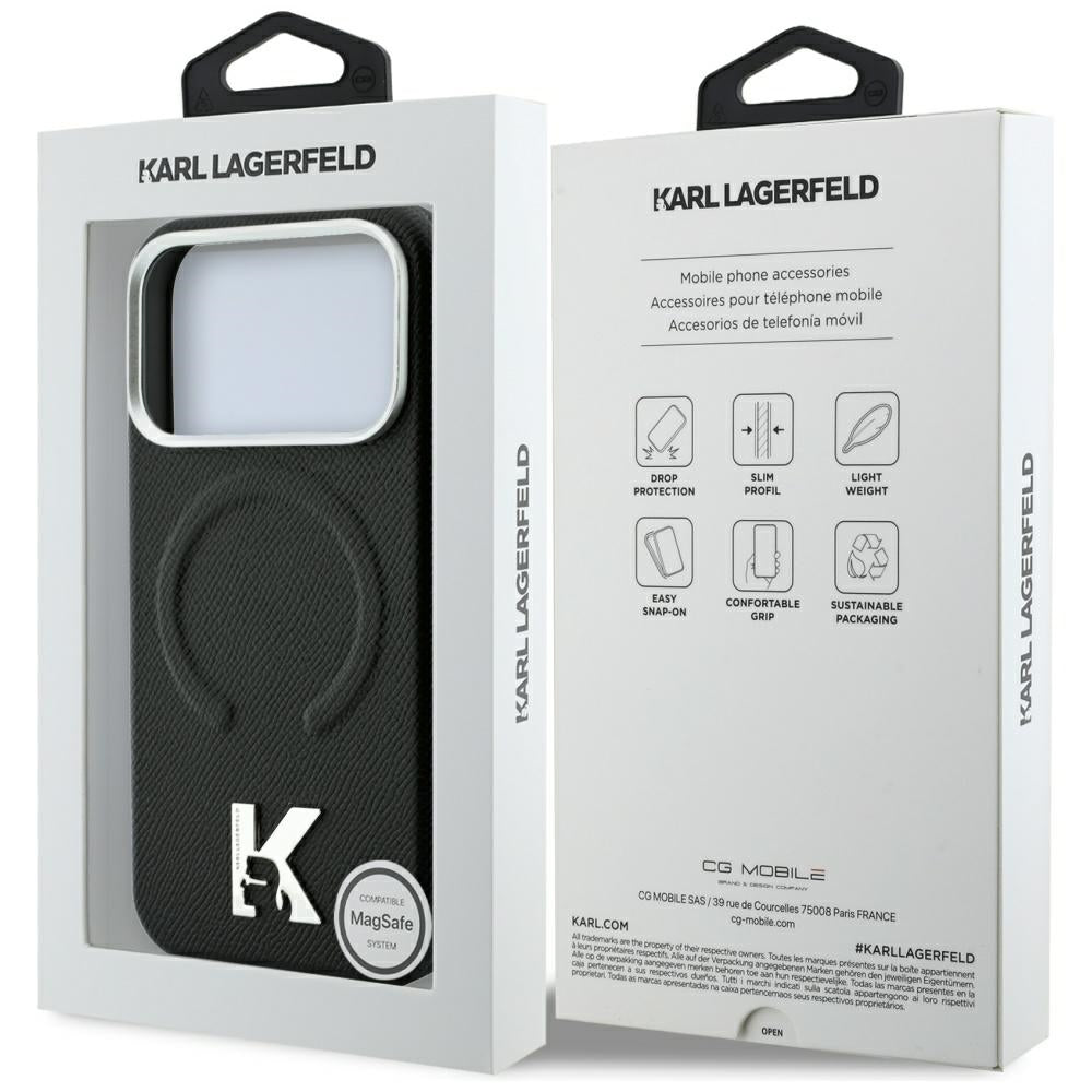 Husa de protectie Karl Lagerfeld compatibil cu iPhone 18 Pro Max / iPhone 17 Pro Max, Negru