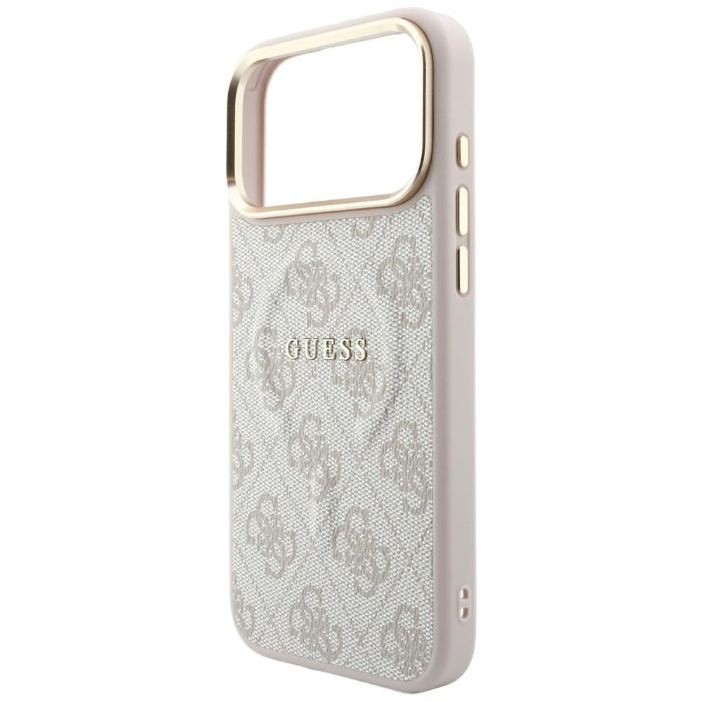 Husa de protectie Guess 4G Embossed Ring compatibil cu iPhone 18 Pro / iPhone 17 Pro, Roz