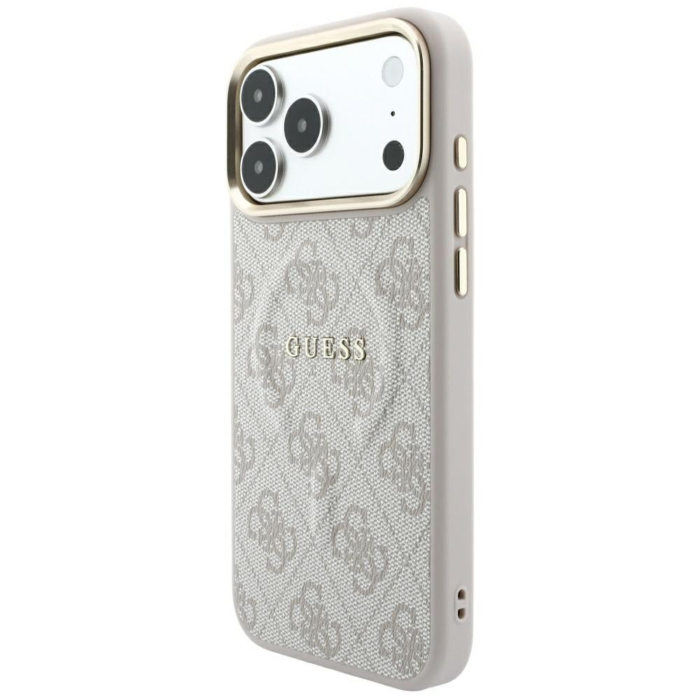 Husa de protectie Guess 4G Embossed Ring compatibil cu iPhone 18 Pro / iPhone 17 Pro, Roz