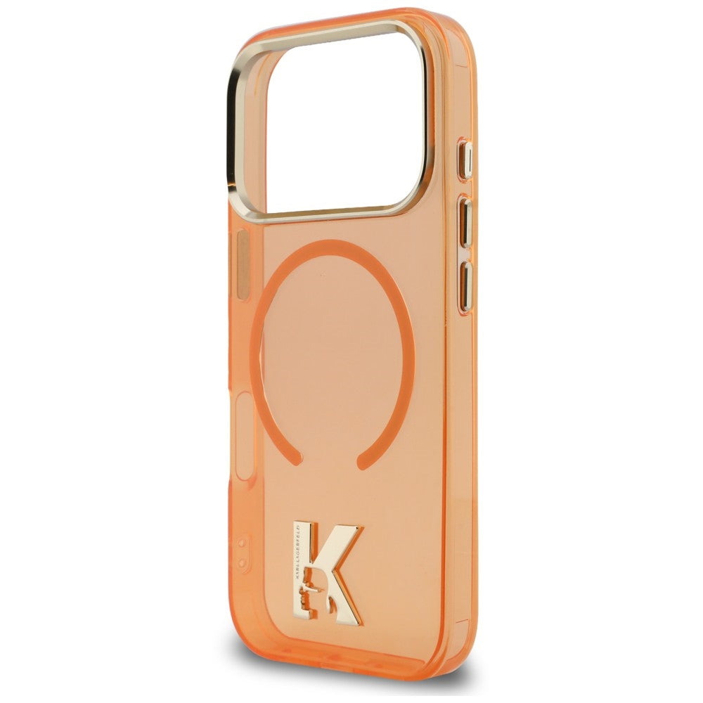 Husa de protectie Karl Lagerfeld compatibil cu iPhone 17 Pro Max / iPhone 18 Pro Max, Portocaliu