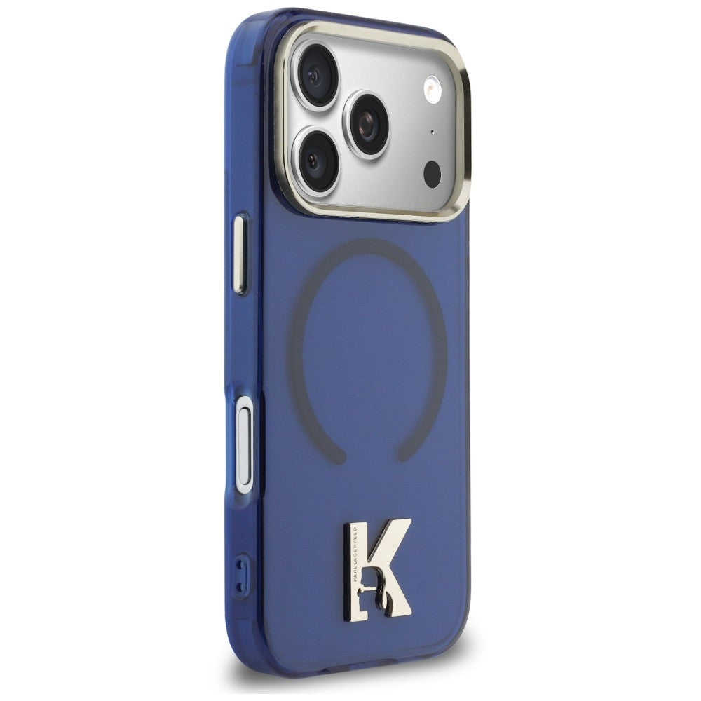 Husa de protectie Karl Lagerfeld compatibil cu iPhone 17 Pro / iPhone 18 Pro, Albastru