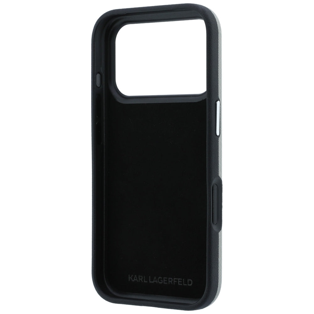 Husa de protectie Karl Lagerfeld Saffiano compatibil cu iPhone 18 Pro Max / iPhone 17 Pro Max, Gri