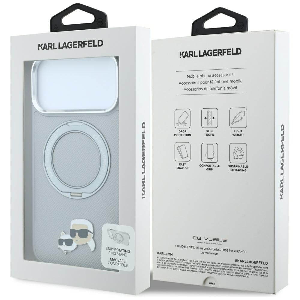 Husa de protectie Karl Lagerfeld compatibil cu iPhone 17 Pro Max / iPhone 18 Pro Max, Gri