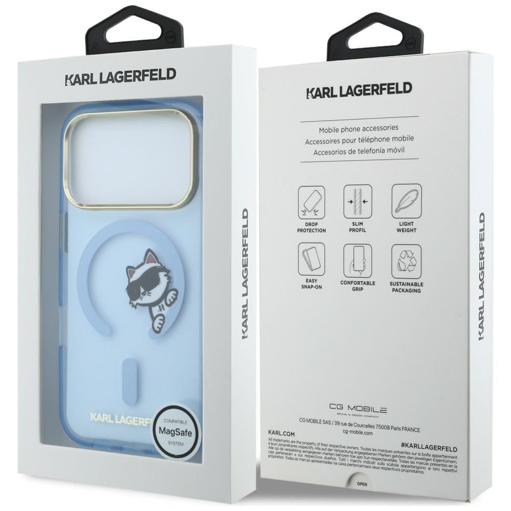 Husa de protectie Karl Lagerfeld compatibil cu iPhone 17 Pro Max / iPhone 18 Pro Max, Albastru