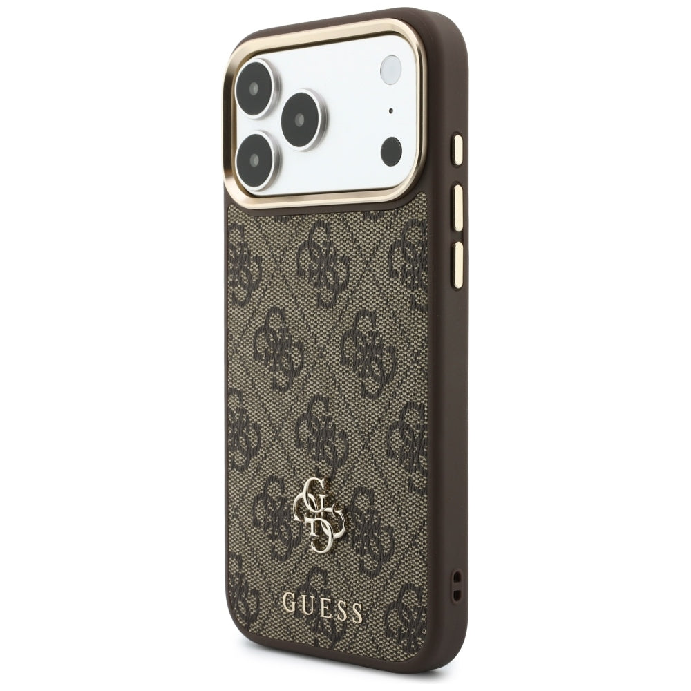 Husa de protectie Guess Hardcase 4G compatibil cu iPhone 17 Pro Max / iPhone 18 Pro Max, Maro