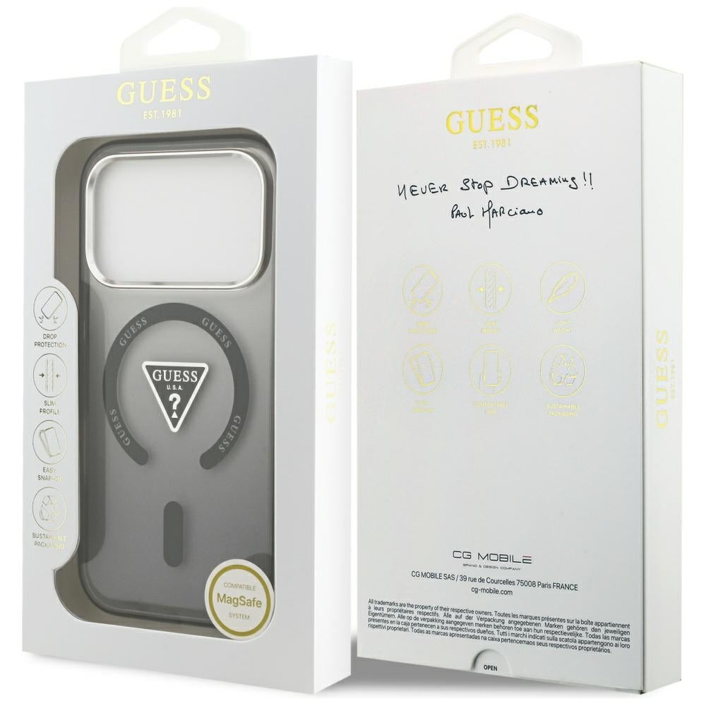 Husa de protectie Guess IML compatibil cu iPhone 18 Pro Max / iPhone 17 Pro Max, Negru