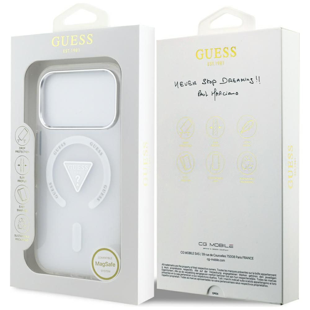 Husa de protectie Guess IML compatibil cu iPhone 18 Pro Max / iPhone 17 Pro Max, Transparent