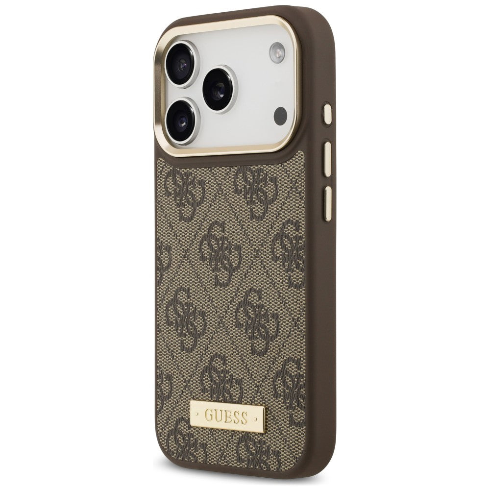 Husa de protectie Guess Hardcase 4G compatibil cu iPhone 18 Pro Max / iPhone 17 Pro Max, Maro