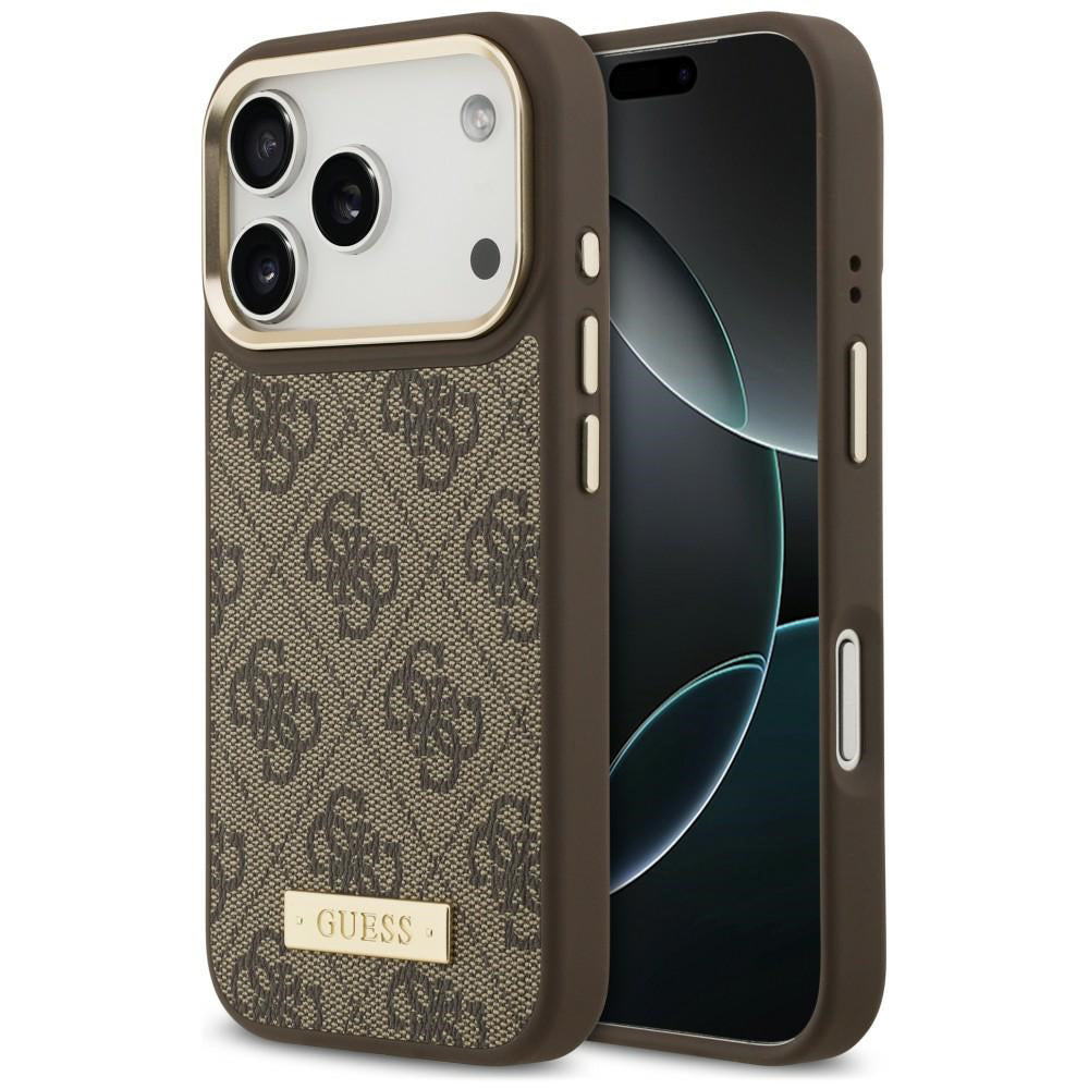 Husa de protectie Guess Hardcase 4G compatibil cu iPhone 18 Pro Max / iPhone 17 Pro Max, Maro