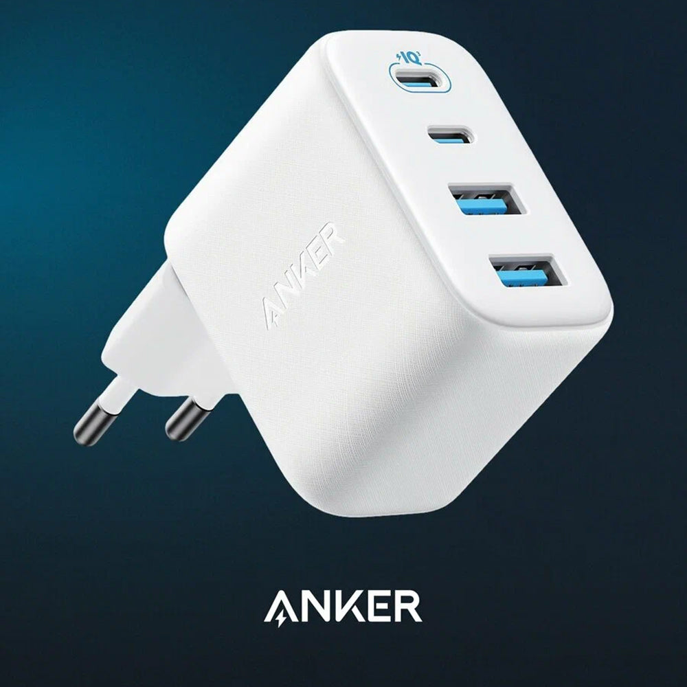 Incarcator Anker (A121EG21), 2x Type-C + 2x USB, 50W, EU, Alb