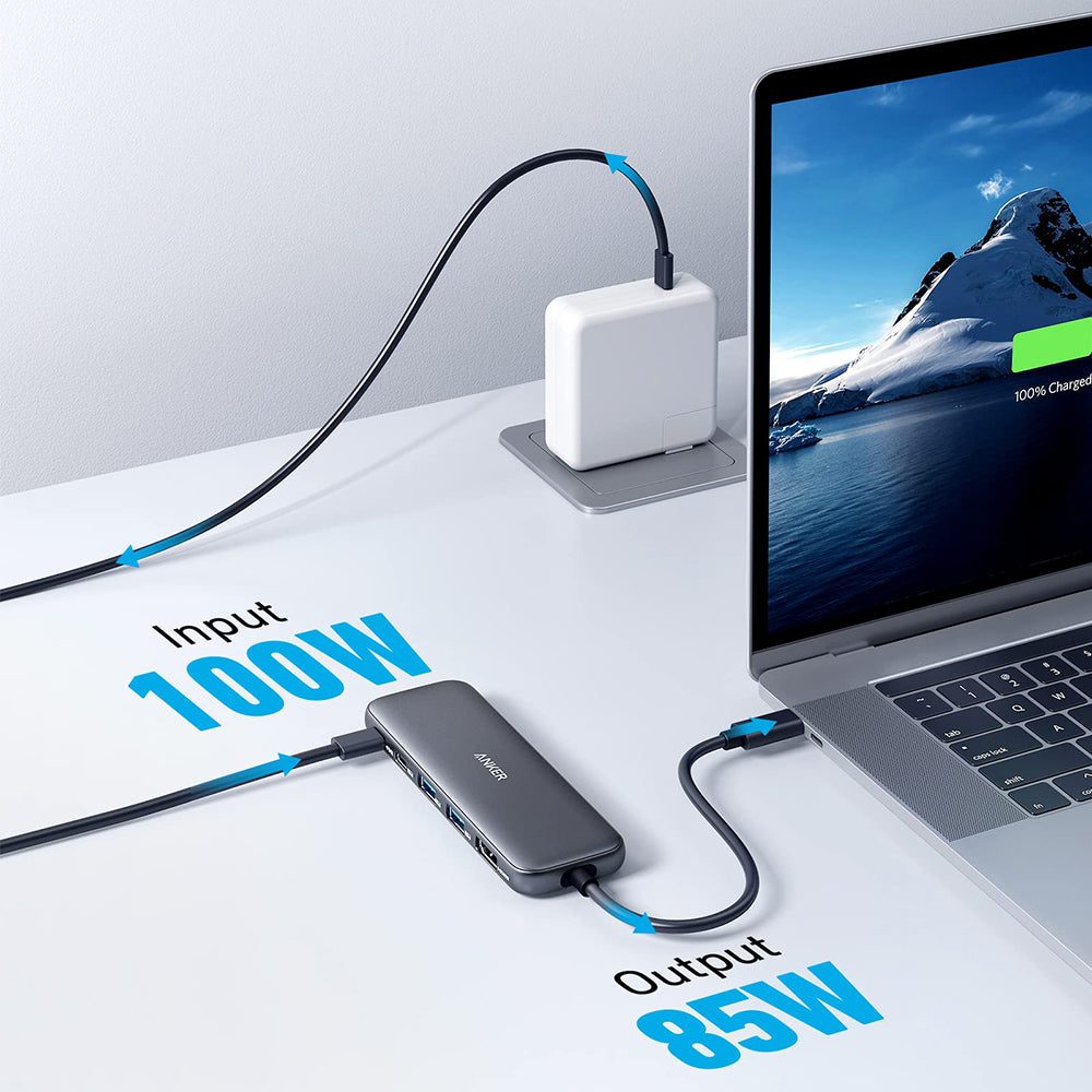 Hub Anker 332 (A8355H11), 5in1 HDMI 4K, Negru