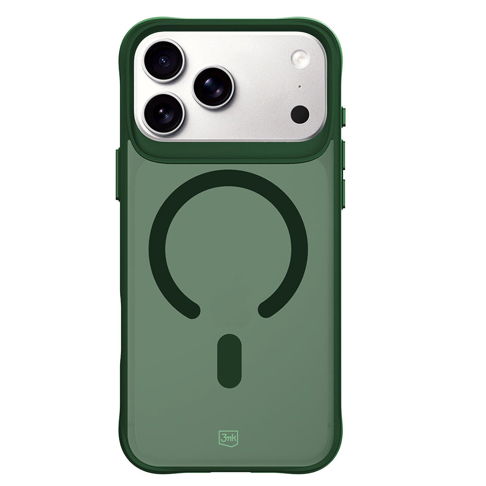Husa de protectie 3mk Smoke MagCase compatibil cu iPhone 17 Pro / iPhone 18 Pro, Verde