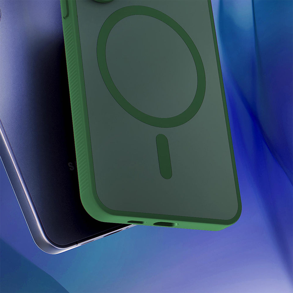 Husa de protectie 3mk Smoke MagCase compatibil cu iPhone 17 Pro / iPhone 18 Pro, Verde