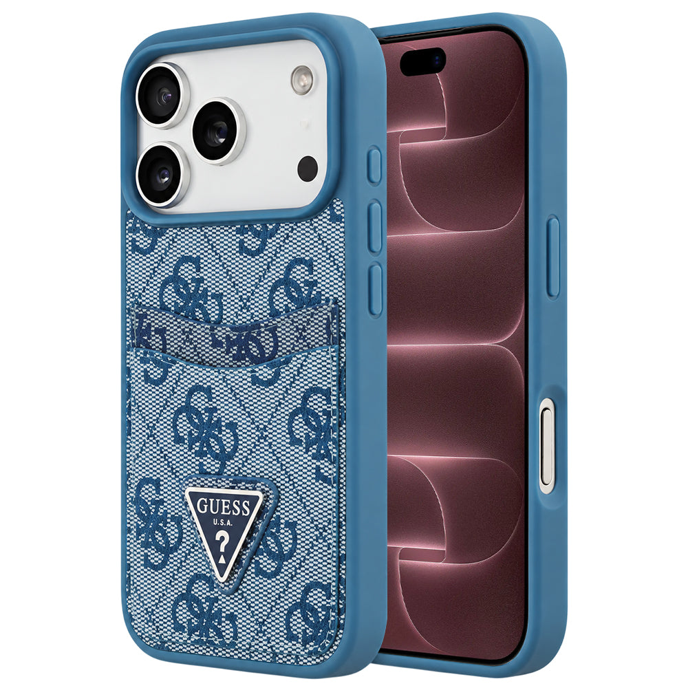 Husa de protectie Guess Hardcase 4G compatibil cu iPhone 17 Pro Max / iPhone 18 Pro Max, Albastru