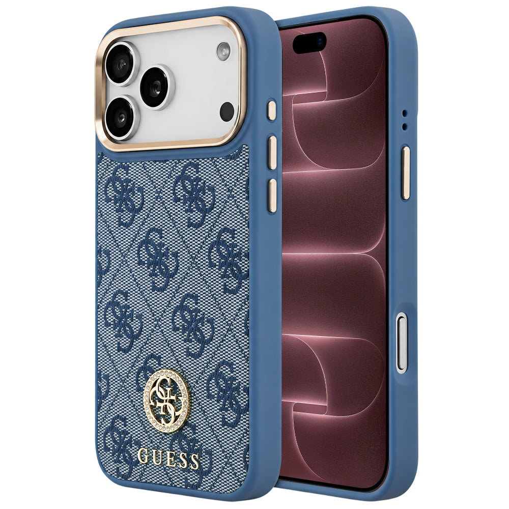 Husa de protectie Guess Hardcase 4G compatibil cu iPhone 17 Pro Max / iPhone 18 Pro Max, Albastru